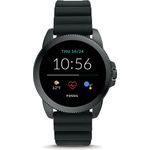 Fossil Gen 5E Smartwatch GPS, Herren, 44mm, Edelstahlgehäuse, Silikonarmband, Schwarz