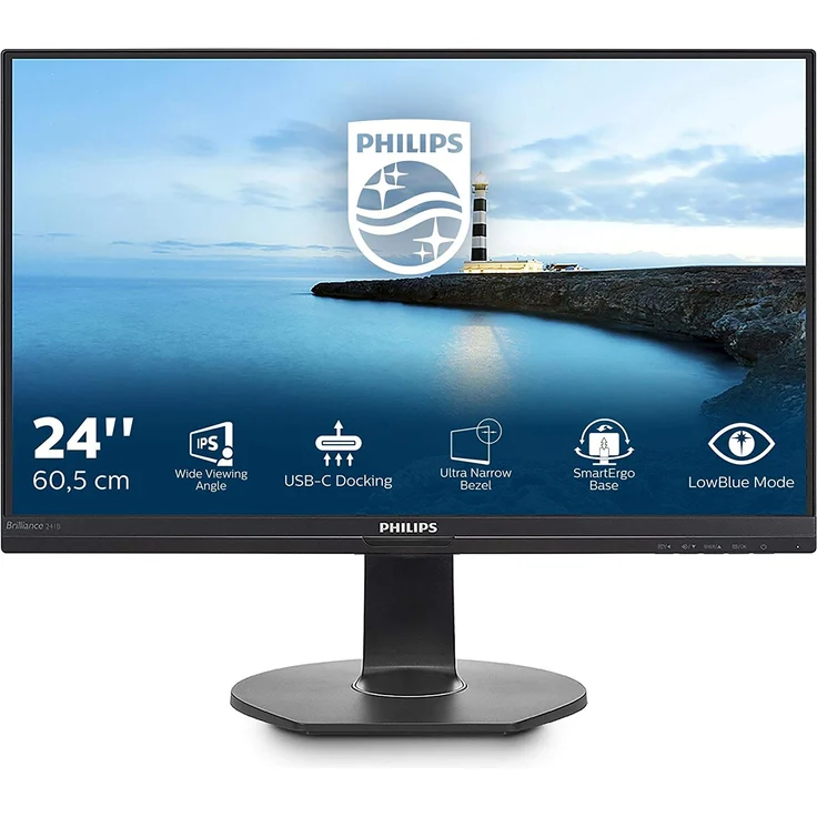 Philips B-line 241B7QUPBEB - 23,8 Zoll, Full HD (1920 x 1080), IPS-Panel, 60Hz, 5ms, 250cd/m² – Bild 1