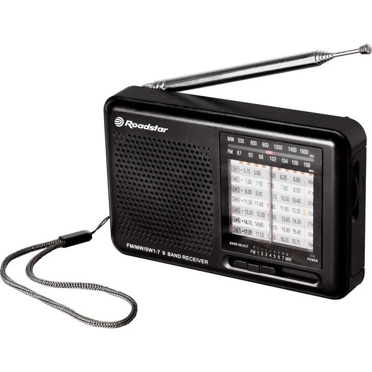 Roadstar TRA-2989 9-Band Weltempfänger mit FM, MW und 7 KW Bänder, Taschen-Radio, Batterie-Betrieb – Bild 1