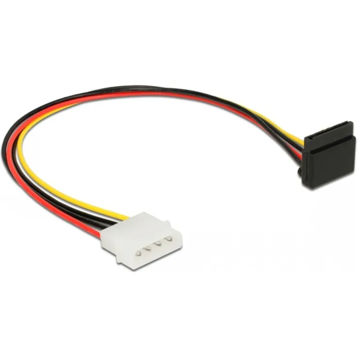DeLOCK SATA 15 pin receptacle > 4 pin Molex male metal - Netzteil - SATA Leistung (R) nach oben gewinkelt bis 4-Pin interner Netzanschluss (12 V) (M) - + 5, + 12 V - 30 cm (85513)