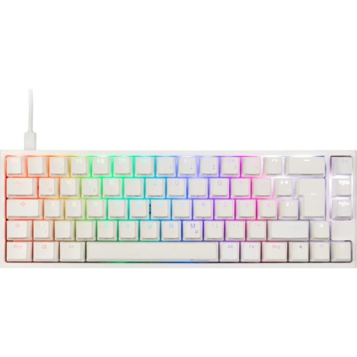 Ducky One 2 SF - Tastatur - backlit - USB-C - Deutsch QWERTZ - CHERRY MX Black - weiß (DKON1967ST-ADEPDWWT1) – Bild 1
