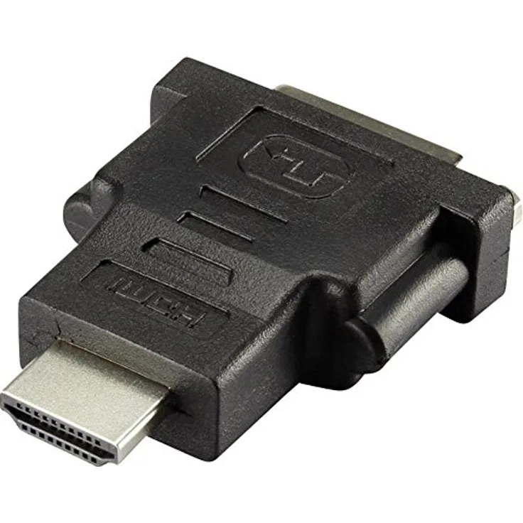 renkforce HDMI / DVI Adapter [1x HDMI-Stecker => 1x DVI-Buchse 24+1pol.] Schwarz renkforce