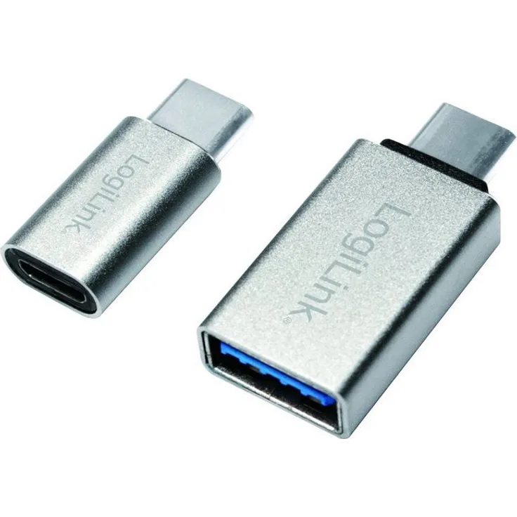LogiLink AU0040 USB 3.1 (Typ C) auf USB 3.0 (Typ A) Micro USB Adapter Silber