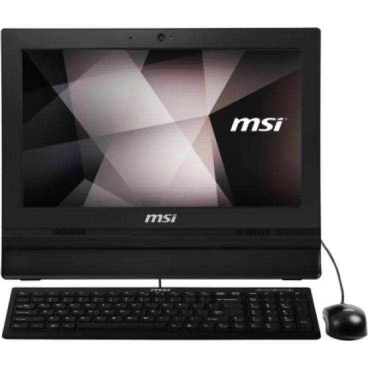 MSI PRO 16T 7M-011DE All-in-One Desktop PC mit Touch Display, Lüfterlos (Intel Celeron 3865, 4GB RAM, 128GB SSD, HD-Grafik, Windows 10 Professional, 39,62 cm, 15,6 Zoll) schwarz AIO