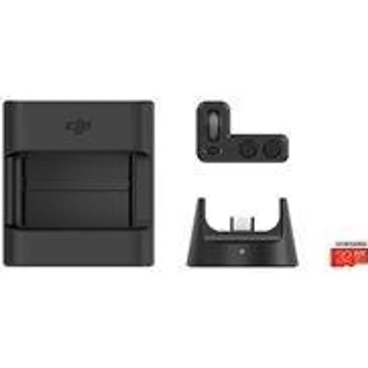 DJI Zubehörset für Osmo Pocket - Enthält 1 Fernbedienung, 1 Funkmodul, 1 Zubehörhalterung, 1 Samsung microSD-Karte mit 32 GB - 4 Zubehörteile - Schwarz
