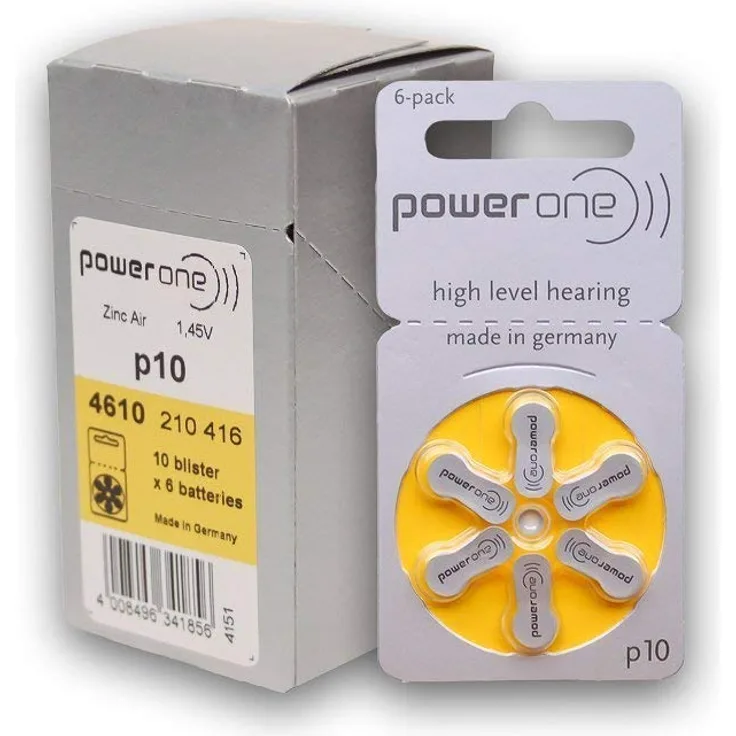 Varta PowerOne P 10 - Hörgerätebatterie PR70-100 mAh 1,4 V 6 x 10 St.