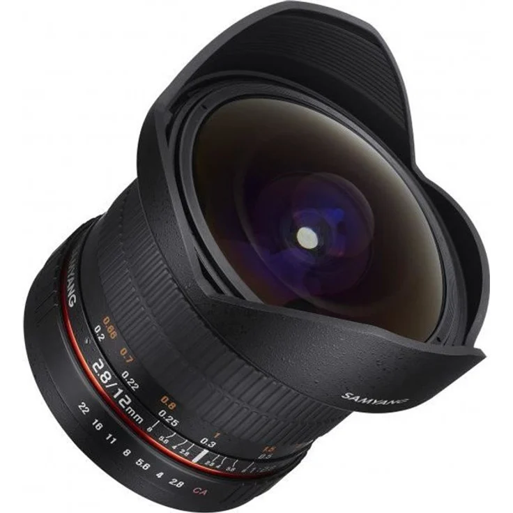 Samyang 12-2,8 Objektiv Fisheye DSLR Sony E manueller Fokus Fotoobjektiv, Superweitwinkel schwarz – Bild 3