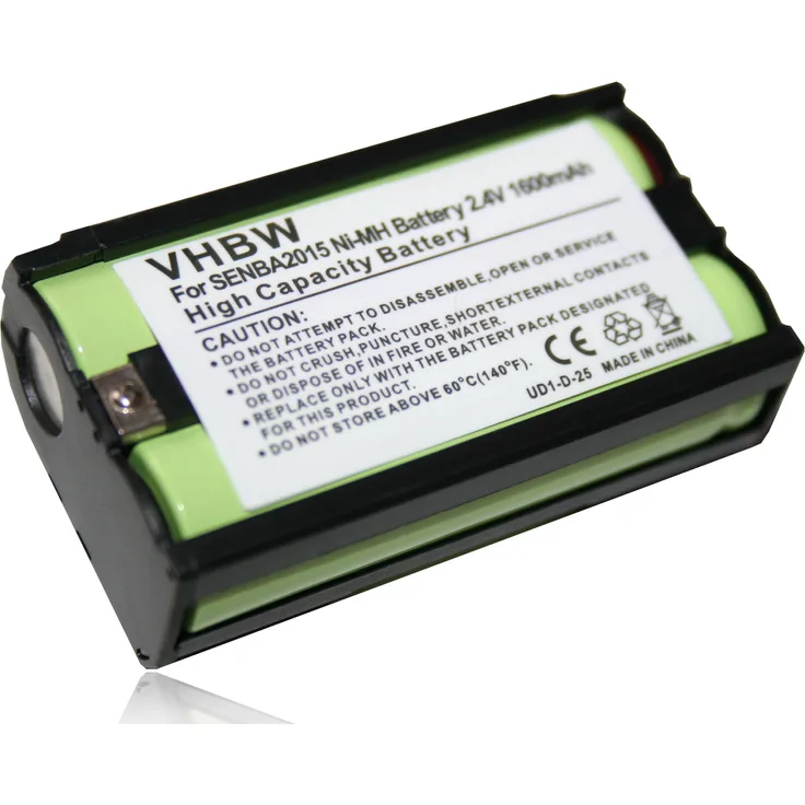 VHBW Akku, geeignet für Funkgerät, Walkie Talkie Sennheiser 2015FM, EK 100 G3, EK 1038, EK 2000, EK 2000 IEM, EK 2015, EK 2153, EK 300 IEM G2, EK 300 IEM G3, EK 500 G2 1500 mAh, 2,4 V, NiMH
