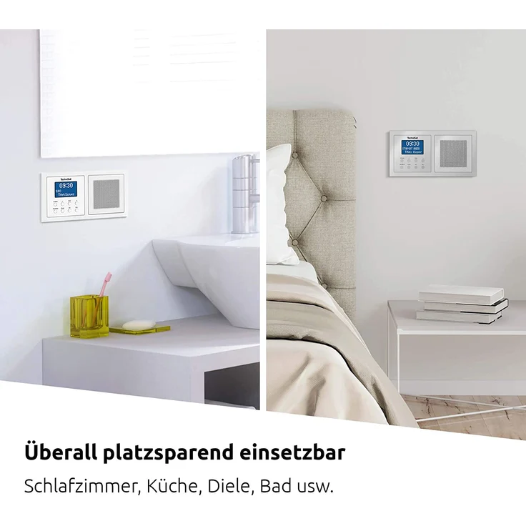 TechniSat DIGITRADIO UP 1 Unterputz-Radio mit Bluetooth, LCD-Display, spritzwassergeschützt, Wecker, silber – Bild 4