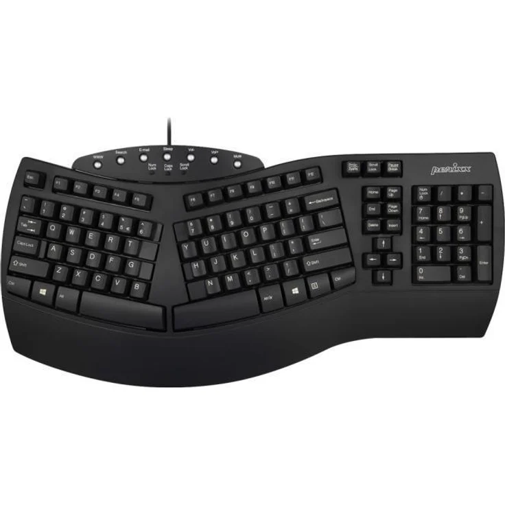 Perixx PERIBOARD-512 - Tastatur - USB - QWERTZ - Deutsch - Schwarz (11523) – Bild 1