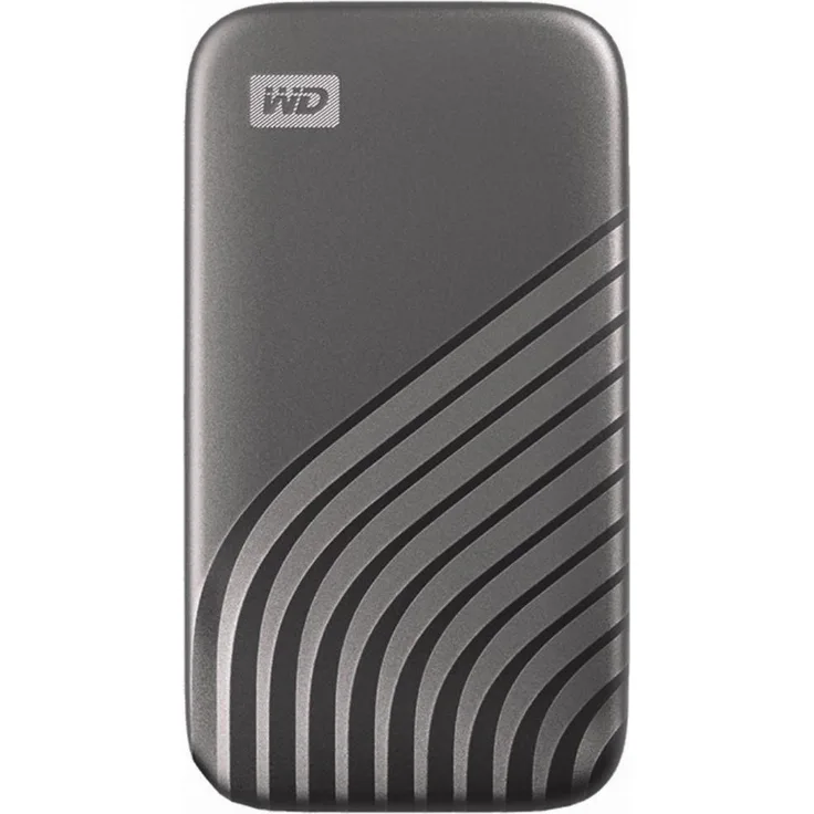 WD My Passport SSD WDBAGF0020BGY - Solid-State-Disk - verschlüsselt - 2 TB - extern (tragbar) - USB 3.2 Gen 2 (USB-C Steckverbinder) - 256-Bit-AES - Space-grau (WDBAGF0020BGY-WESN)