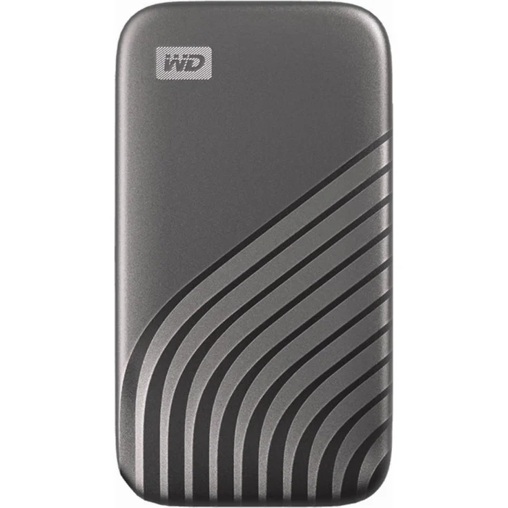 WD My Passport SSD WDBAGF0020BGY - Solid-State-Disk - verschlüsselt - 2 TB - extern (tragbar) - USB 3.2 Gen 2 (USB-C Steckverbinder) - 256-Bit-AES - Space-grau (WDBAGF0020BGY-WESN) – Bild 1