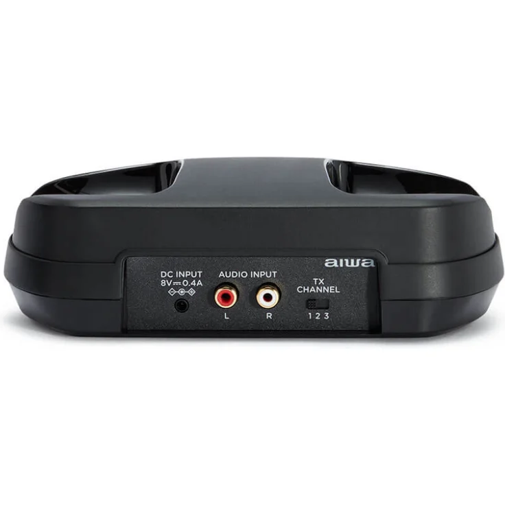 Aiwa WHF-880 Wireless Over-Ear-Kopfhörer, Drahtloser Sender mit PLL-Technologie, schwarz – Bild 7
