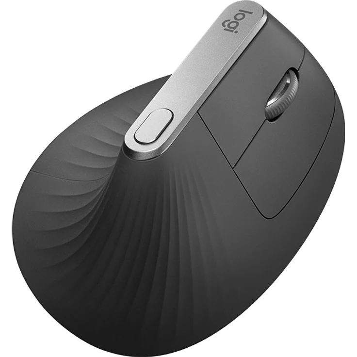 Logitech MX Vertical Ergonomische Kabellose Maus, Bluetooth und 2.4 GHz Verbindung via Unifying USB-Empfänger, 4000 DPI Sensor, Wiederaufladbarer Akku, 4 Tasten, Multi-Device, PC-Mac-iPadOS - schwarz – Bild 3