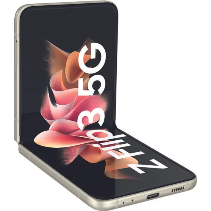 Samsung Galaxy Z Flip 3 5G Smartphone 17,02cm (6,7 Zoll) AMOLED-Display, 256GB interner Speicher, 8GB RAM, Android 11, Phantom Cream