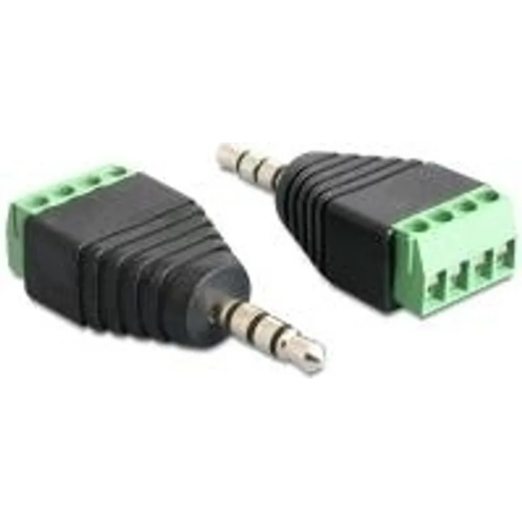 DELOCK Adapter Terminalblock - Klinke 3,5mm Stecker 4 Pin