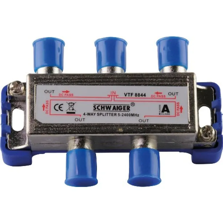 Schwaiger VTF8844241 High-End-Verteiler 4-Fach für BK- und GA-Anlagen (110 dB)