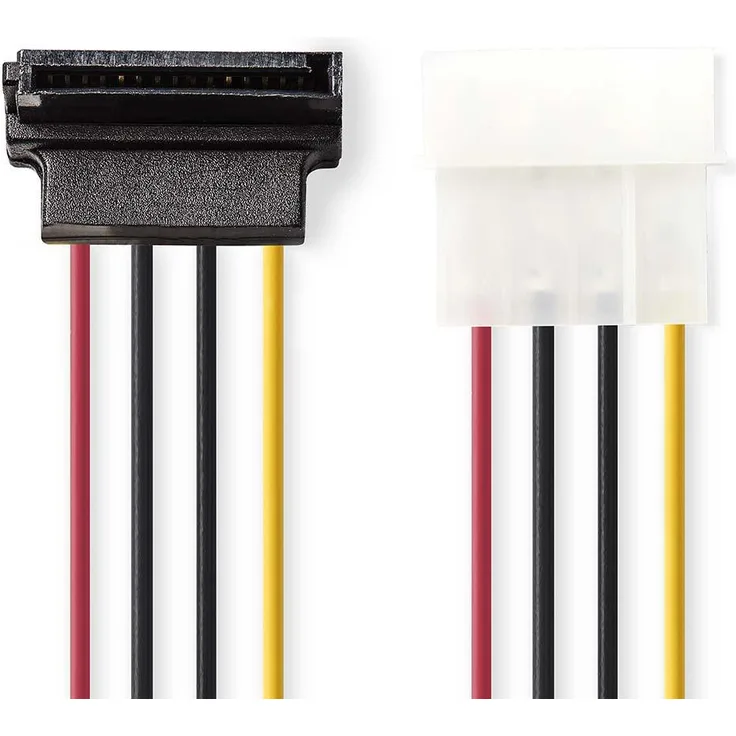 Internes Netzkabel Molex-Stecker - 7-polige SATA-Buchse, 90° angewinkelt