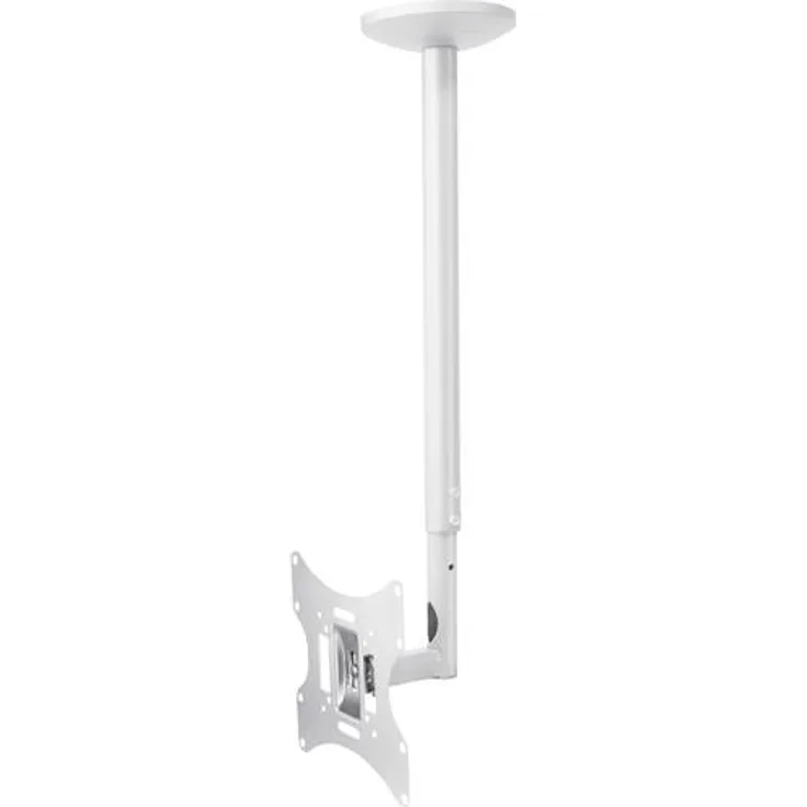 myWall HL4-2WL Höhenverstellbarer Deckenhalter für Flachbildschirme, 23-42 Zoll (58-107cm), bis 30Kg weiß