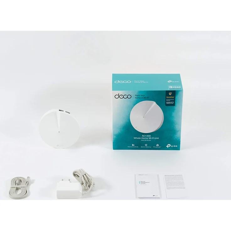 TP-Link Deco M5 Mesh WLAN AC1300 Dualband Heimnetz Komplettlösung (Geschwindigkeit bis zu 1267Mbit-s, Abdeckung bis zu 140m², passt in jeder Art von Zuhause, 2 Gigabit Ports, 1pack) weiß – Bild 7