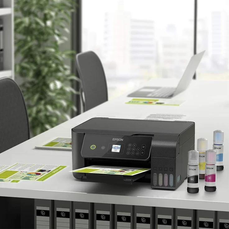 Epson EcoTank ET-2720 (3-in-1) Multifunktionsdrucker - (Tintenstrahl) Farbe, Druckgeschwindigkeit: 10 s/w, 5 Farbe, Auflösung: 5760 x 1440, WLAN, Mobile Print, AirPrint, Wi-Fi Direct (C11CH42402) - Preisvergleich – Bild 6