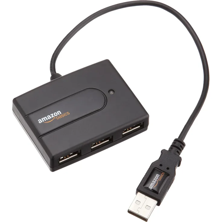 AmazonBasics USB Hub 2.0 Ultra mit 4 Ports
