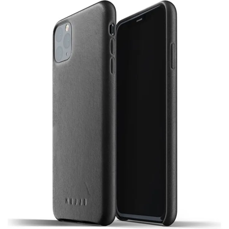 Mujjo Leder Hülle, geeignet für Apple iPhone 11 Pro Max Schwarz - MUJJO-CL-003-BK