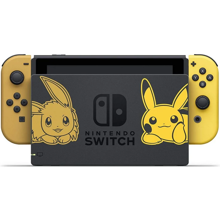 Nintendo Switch V1 Pokémon Let's Go Edition Braun Gelb 32GB Bundle inkl. Pokémon Let's Go: Pikachu + Pokéball Plus (altes Modell) – Bild 4