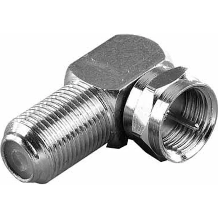 Vivanco SAT F-Winkeladapter, F-Stecker - F-Kupplung