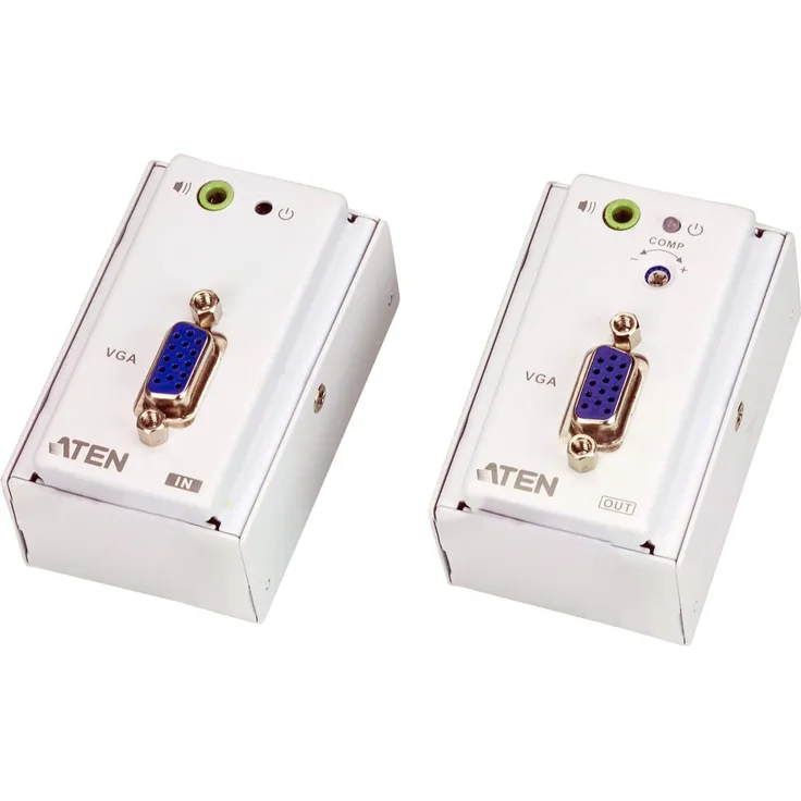 ATEN VE157 VGA-Audio Cat5 Extender Wandplatte weiß