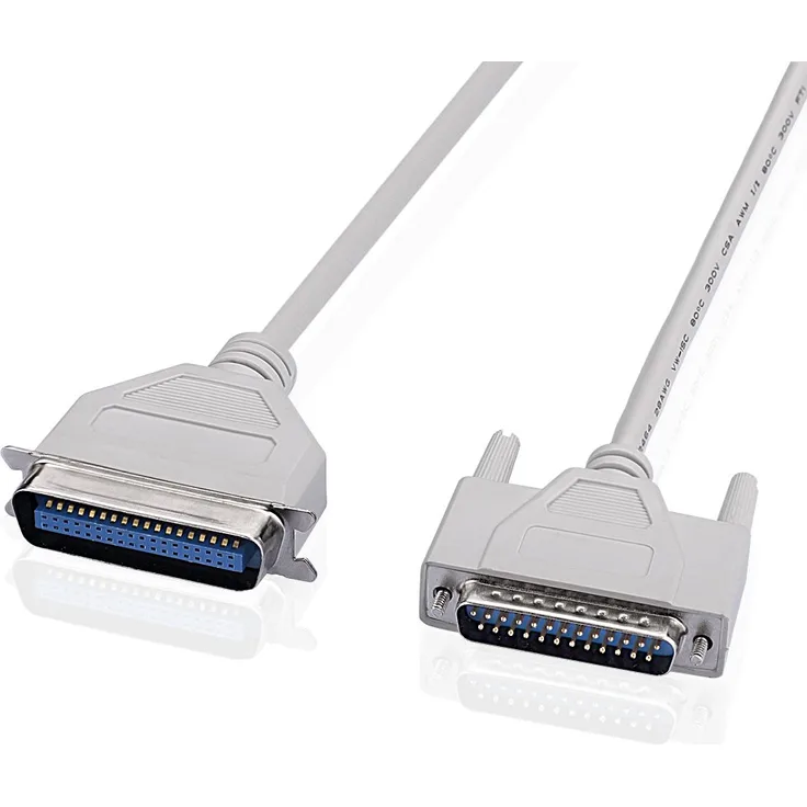 SIENOC LPT Paralleldrucker 25 Pin DB-25 Stecker auf CN36 36-polig IEEE1284 Kabel (2.7m)