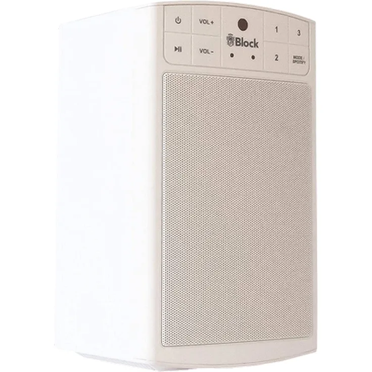 Audioblock BLOCK A Multiroom-Lautsprecher mit Alexa, Webradio, geeignet für Indoor, weiß