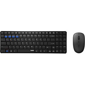Bild für Rapoo 9300M Tastatur RF Wireless + Bluetooth QWERTZ Deutsch Schwarz (18135)