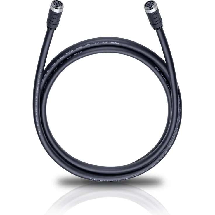 Oehlbach 19-PIN MultiLine Installationskabel für HDMI Heimvernetzung mit 19-Pin-Belegung (1080p, 4K, UltraHD, HDR, 2160p, 3D, 21:9) schwarz 20 Meter