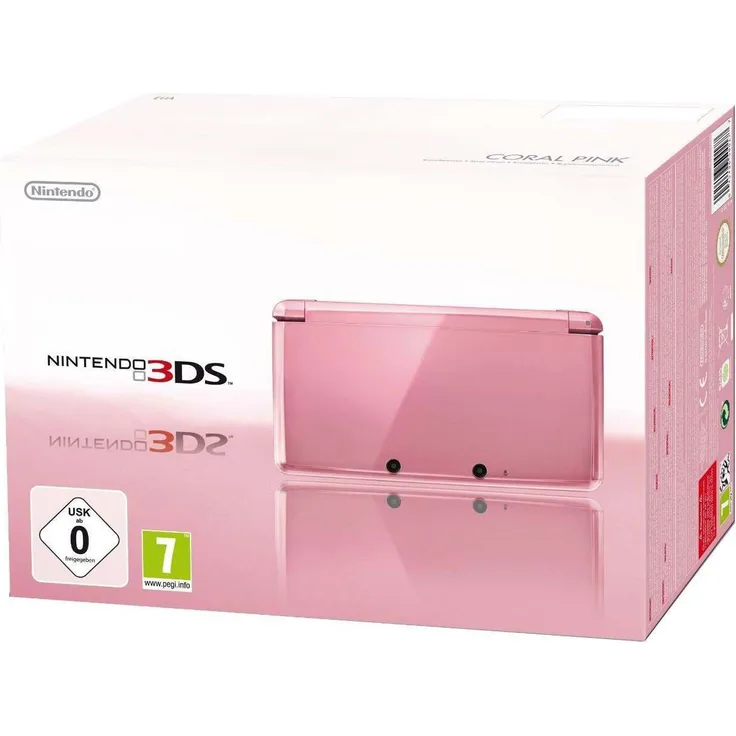 Nintendo 3DS Korallenrosa 256MB & 2GB Speicherkarte