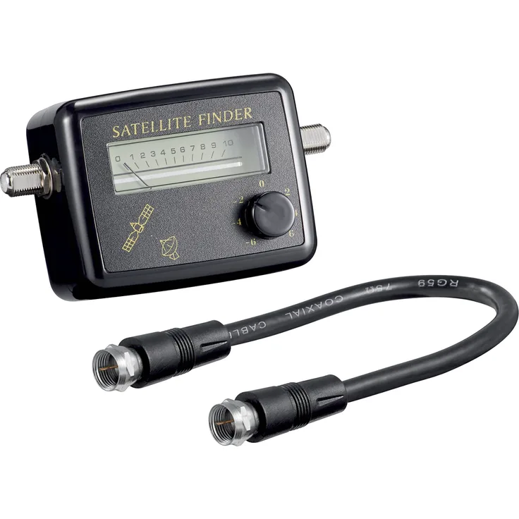 Goobay 67000 Satelliten Finder mit Ton inklusive F-Anschlusskabel