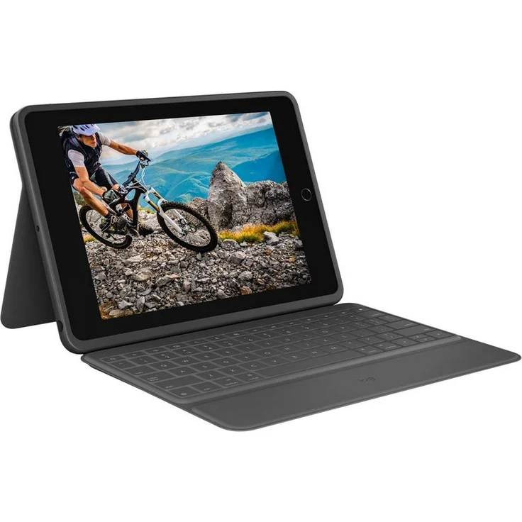 Logitech Rugged Folio für iPad (7. Generation) ? Schutzcase mit Smart Connector und Strapazierfähiger, spritzwassergeschützter Tastatur Graphite – Bild 1
