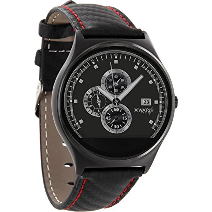 xlyne Qin XW Prime II Smartwatch Unisex, 45mm, Metallgehäuse, Carbon Red Black – Bild 1