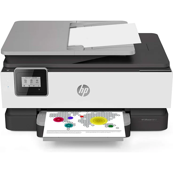 HP OfficeJet 8012 (3-in-1) Multifunktionsdrucker - (Thermal Inkjet) Farbe, Druckgeschwindigkeit: 18 s/w, 10 Farbe, Auflösung: 1200 x 1200, USB, WLAN, AirPrint, Wi-Fi-Direct, Instant Ink (1KR71B) – Bild 5