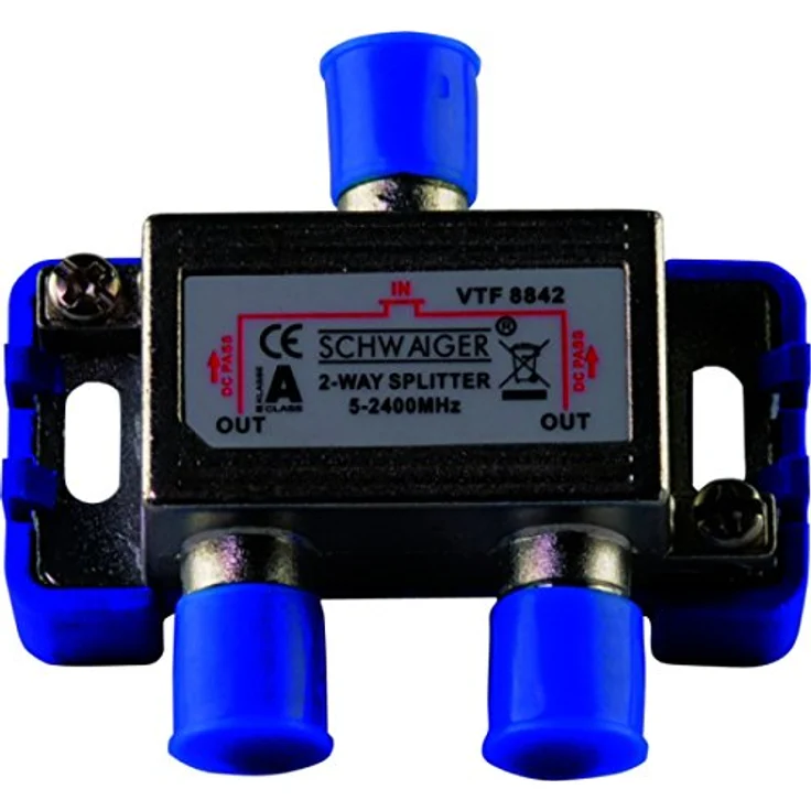 Schwaiger VTF8842241 High-End-Verteiler 2-Fach für BK- und GA-Anlagen (110 dB) – Bild 1