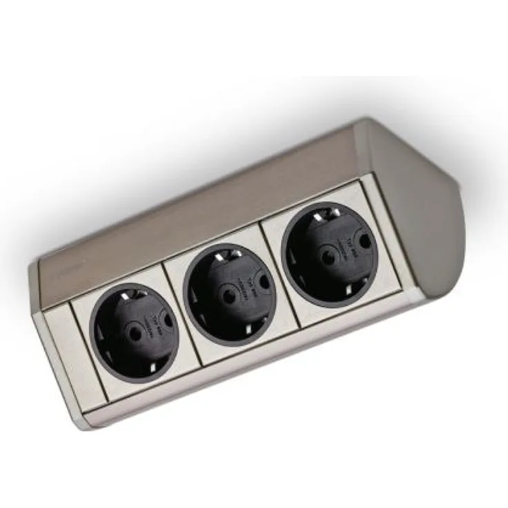 Evoline Dock Cuisine, Aufbausteckdosenelement, edelstahlfarbig