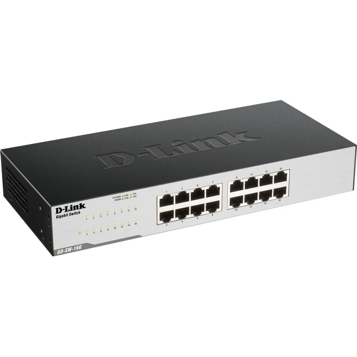 D-Link GO-SW-16G Gigabit Easy Ethernet Gigabit Desktop Switch, Schwarz ( Design kann variieren ) – Bild 1