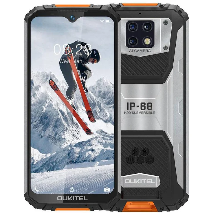OUKITEL WP6 Outdoor-Smartphone Farbdisplay, 128GB interner Speicher, 6GB RAM, Dual-SIM, Orange – Bild 2
