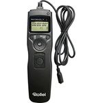 Rollei Kabelfernauslöser für Fuji – erlaubt die Fernauslösung, Langzeitbellichtungen, Serienbild und Zeitintervall Aufnahmen Ihrer Fuji DSLM- DSLR Kamera, LCD-Display beleuchtet – schwarz