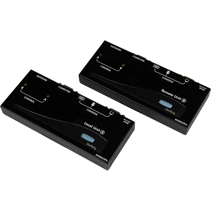 StarTech.com USB VGA KVM Verlängerung bis zu 150m, KVM extender über Cat5 UTP Netzwerkkabel 2x VGA Buchse, 4x USB Stecker