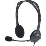 Logitech H111 Kopfhörer mit Mikrofon, Stereo-Headset, Mikrofon und Kopfbügel verstellbar, weiche Ohrpolster, 3,5mm Klinke, 1,8 m Kabel, plattformübergreifend kompatibel, PC/Mac/Laptop/Tablet/Smartphone, VoIP-Headset, grau
