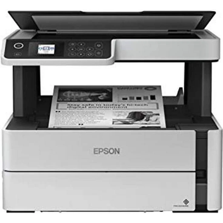 Epson EcoTank ET-M2170 (3-in-1) Multifunktionsdrucker - (Tintenstrahl) Mono, Druckgeschwindigkeit: 20 s/w, Auflösung: 2400 x 1200, LAN, WLAN, AirPrint, Wi-Fi Direct, Cloud Print (C11CH43401) – Bild 1