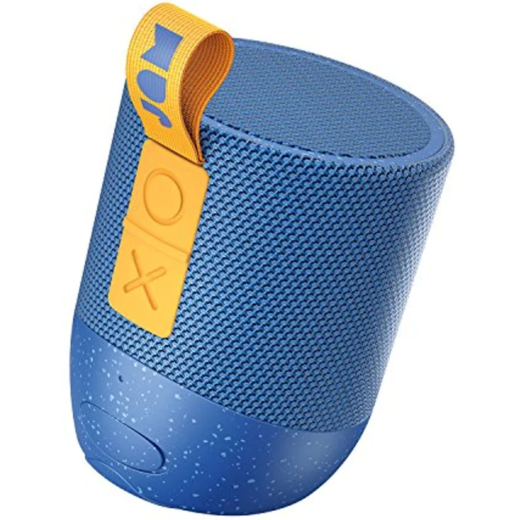 Jam Double Chill, Tragbarer bluetooth Lautsprecher, 12 Std. Akkulaufzeit, 30m BT Radius, Mikrofon, wasserdicht, staubdicht, sturzsicher IP67 zertifiziert, interiertes USB-Ladekabel, Aux-In, blue