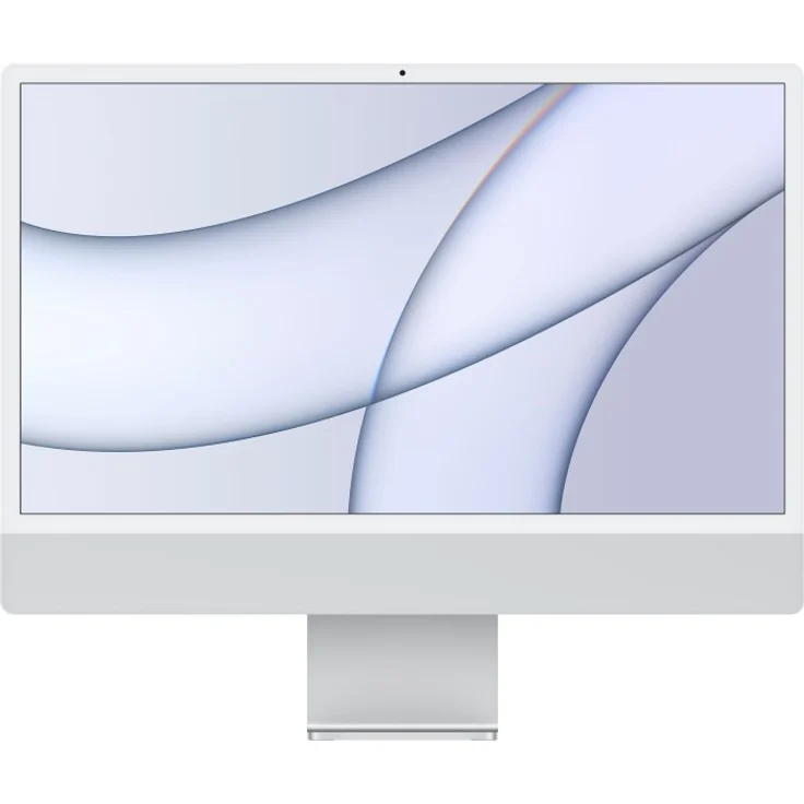 Apple iMac (2021) silber - 24 Zoll (4.480 x 2.520) Apple M1 8-Kern Prozessor, 8GB RAM, 256GB SSD, 7-Kern GPU, macOS (MGTF3D/A) – Bild 1