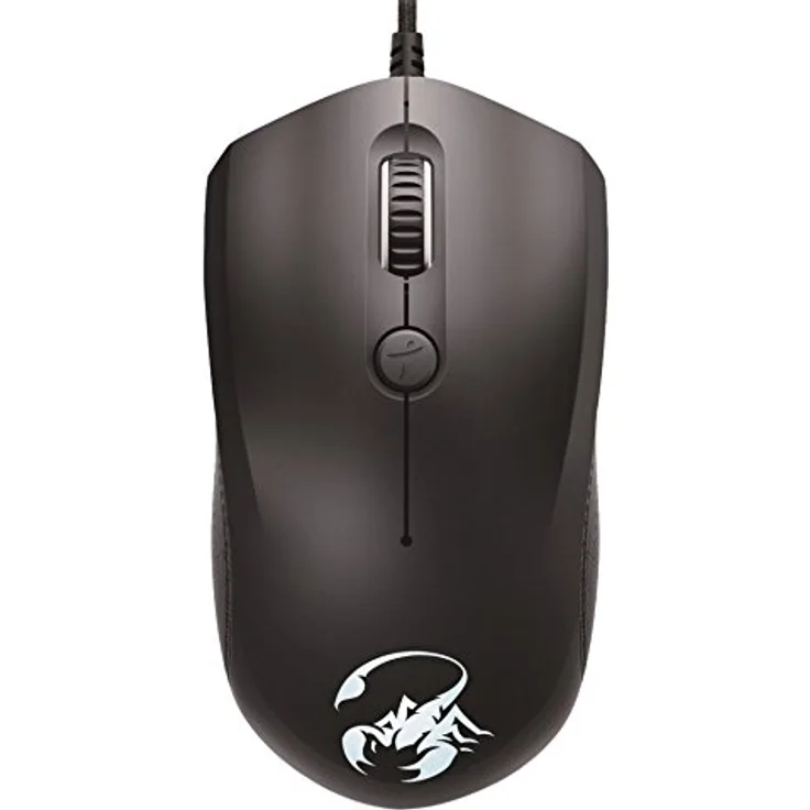 Genius Scorpion M6-400 Gaming Mouse Maus USB Optisch 5000 DPI Beidhändig Schwarz - Mäuse (Beidhändig, Optisch, USB, 5000 DPI, Schwarz)
